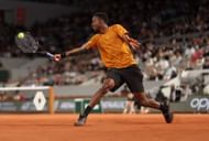Gael Monfils in action at the 2023 French Open.